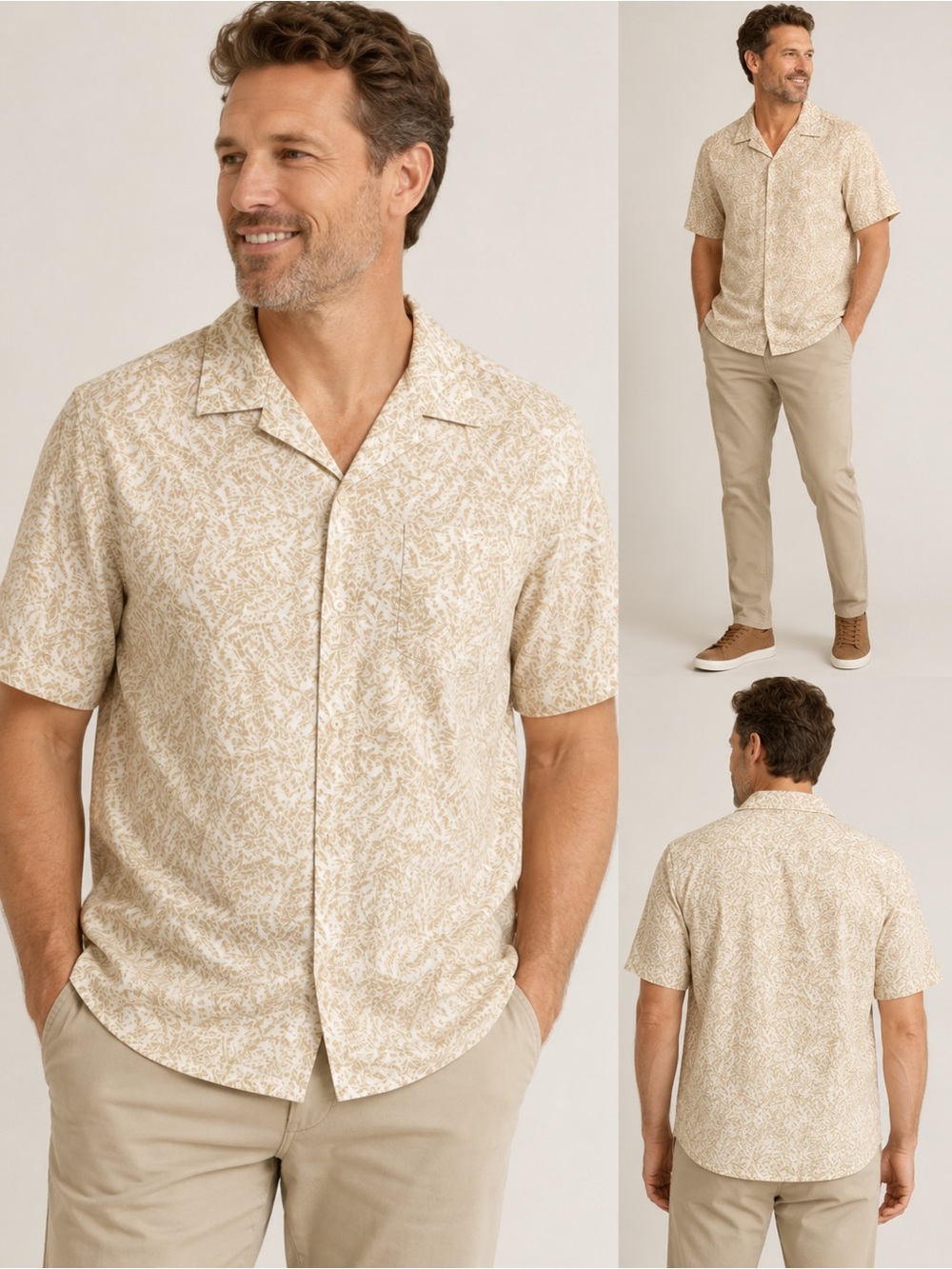 CROSBY & HOWARD men’s short sleeve button-down 2 pocket cotton shirt size XL